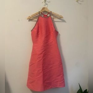 Kate spade mini hot pink dress with crystal bow